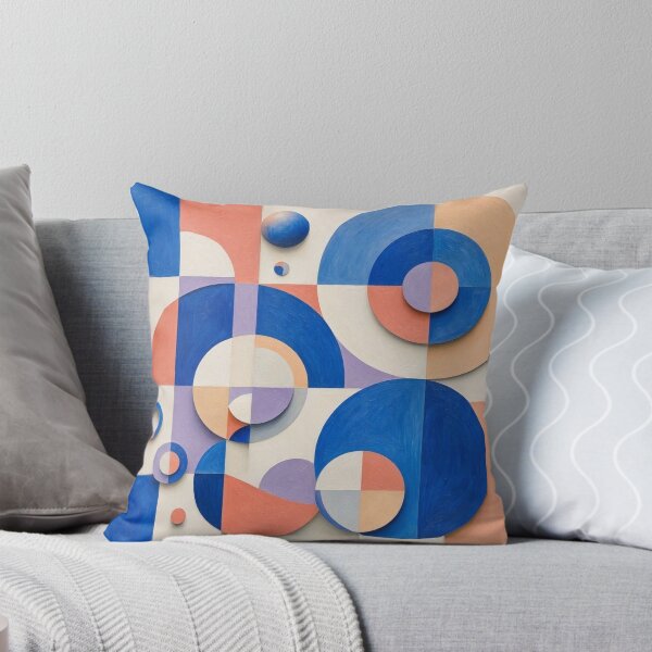 Item preview, Geometric Abstract Harmony - Retro Bauhaus Circle & Quadrant Art designed and sold by Dogandesighn.