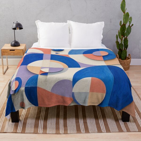 Item preview, Geometric Abstract Harmony - Retro Bauhaus Circle & Quadrant Art designed and sold by Dogandesighn.
