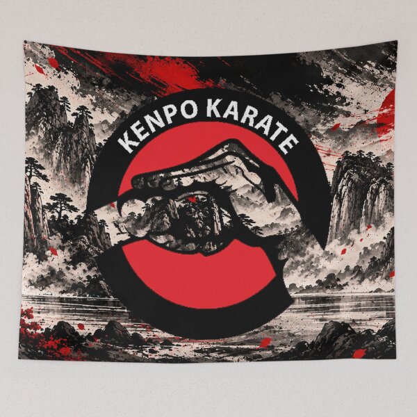 Item preview, Kenpo Karate Martial Arts Emblem | Traditional American Kenpo Fighting Spirit designed and sold by Fei Long Design Hub.
