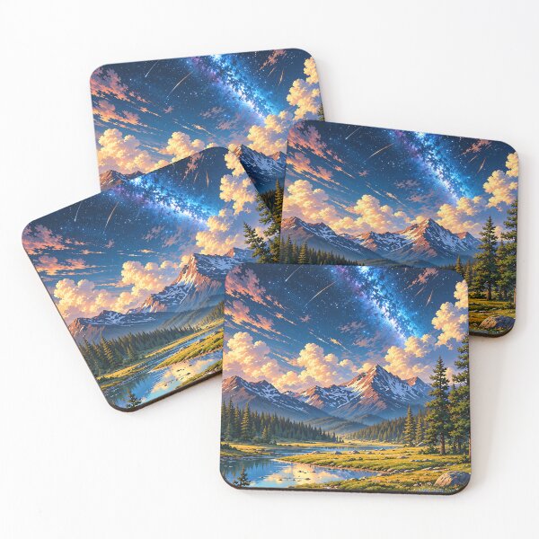 Item preview, Celestial Mountain Valley Under Starry Skies designed and sold by Curio Meridian.