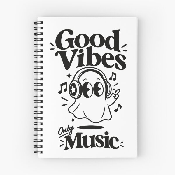 Item preview, Good Vibes Only Music Ghost Headphones designed and sold by brandingpro.