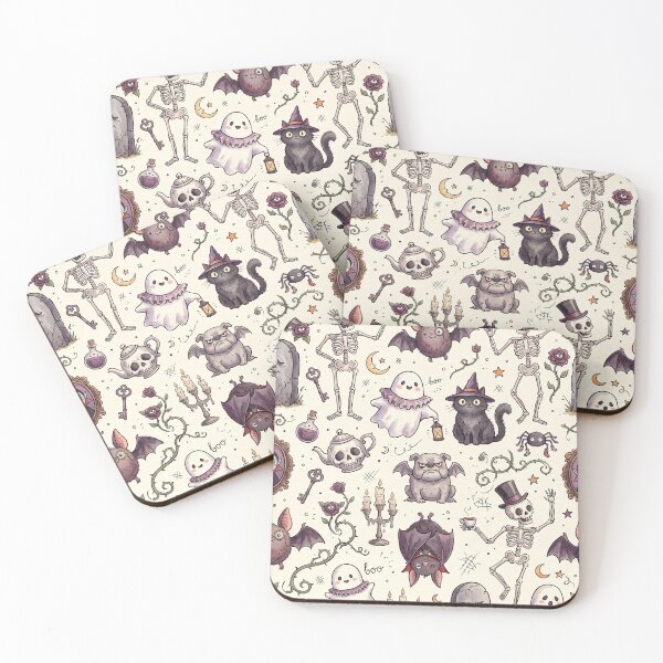 Item preview, Cute Spooky Halloween Gothic Watercolor Pattern designed and sold by naragon4289.