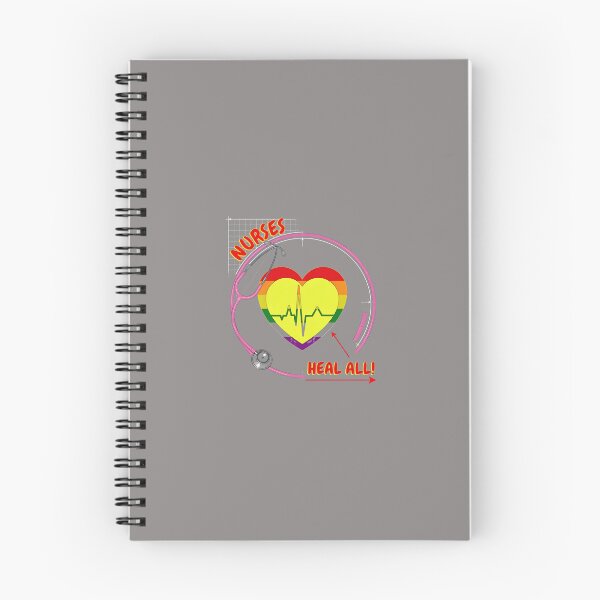 Item preview, Nurses Heal All Pride Heart EKG Stethoscope-96 designed and sold by JusiahCransto.