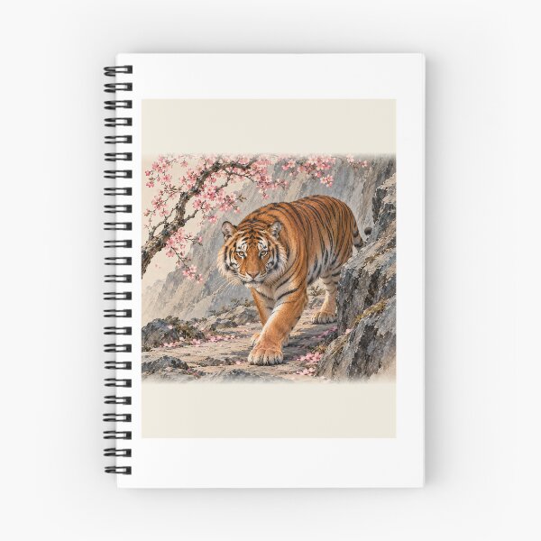 Item preview, Tiger Among the Cherry Blossoms — Japanese Mountain Path designed and sold by PeanutGalSean.