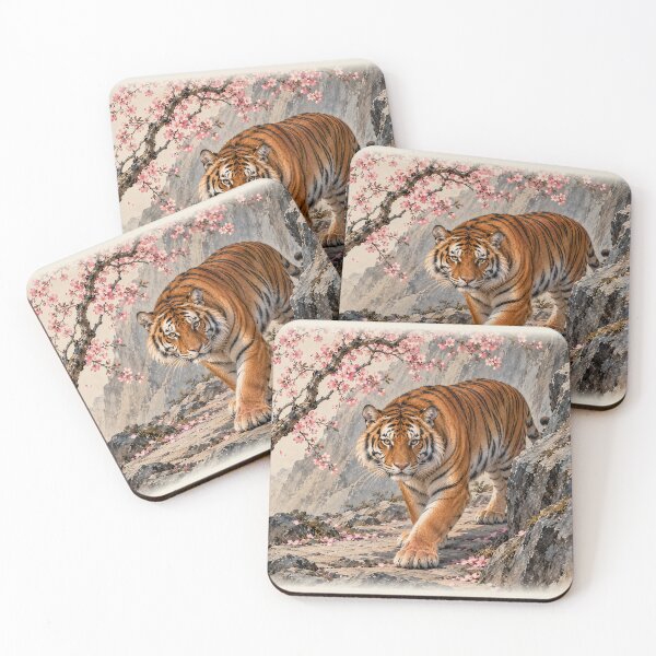 Item preview, Tiger Among the Cherry Blossoms — Japanese Mountain Path designed and sold by PeanutGalSean.