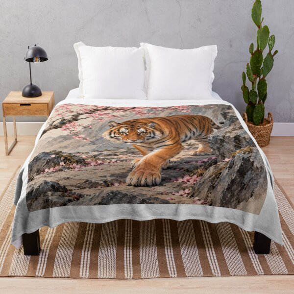 Item preview, Tiger Among the Cherry Blossoms — Japanese Mountain Path designed and sold by PeanutGalSean.