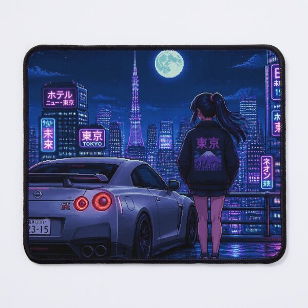 Item preview, Cyberpunk Neon Tokyo Street with GTR R35 designed and sold by blairvina9028.