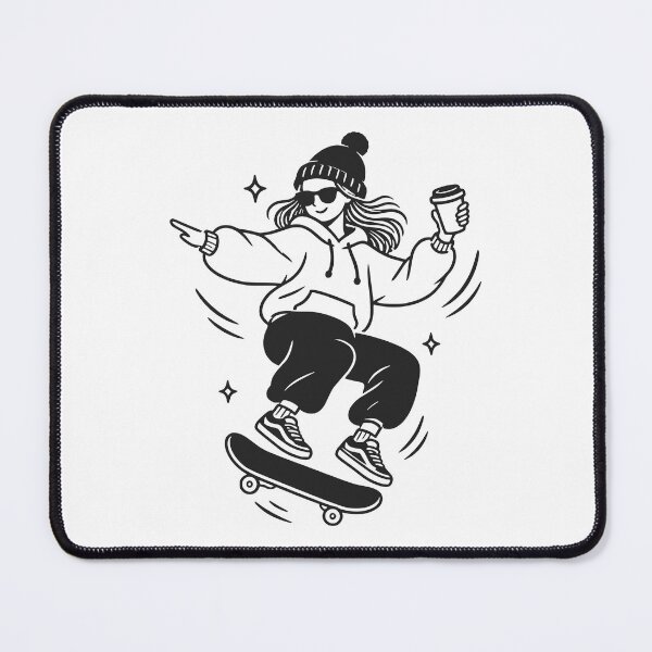 Item preview, Skater Girl Coffee Skateboard Streetwear Art designed and sold by brandingpro.