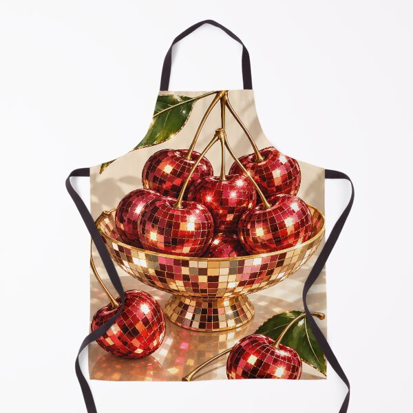 Item preview, Disco Ball Cherries - Sparkly Mirror Mosaic Cherry Bowl Art designed and sold by artswag.