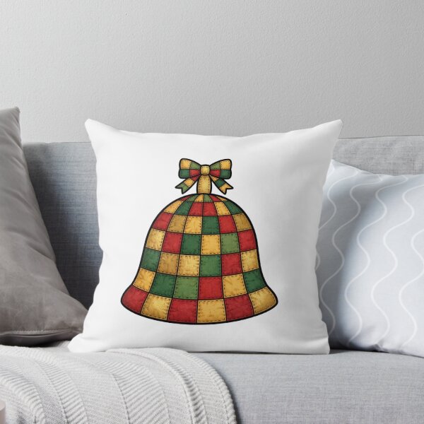 Item preview, Patchwork Bell Ornament Sticker — Quilting Christmas Gift designed and sold by TMS-Studio.