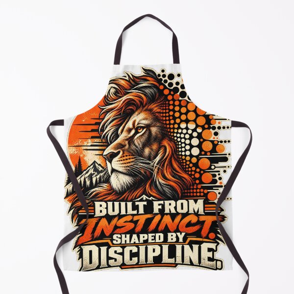 Item preview, Built From Instinct Shaped By Discipline Lion Profile Halftone Shirt designed and sold by InkStinct-Store.