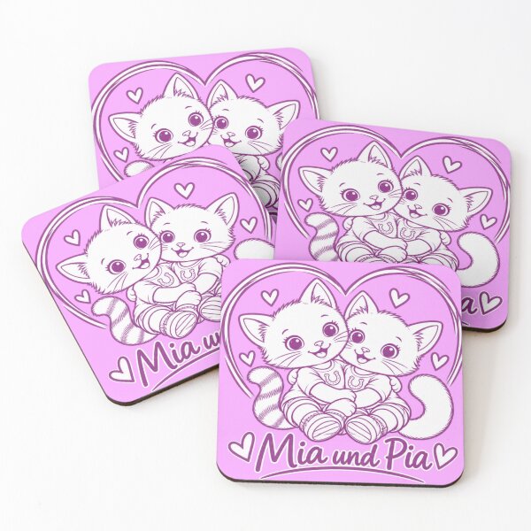 Item preview, HEART IN PINK No. 3 - From the book series "Mia and Pia - Coloring fun meets cat knowledge - Adventures to color, learn and marvel at". designed and sold by WasserSonneWind.