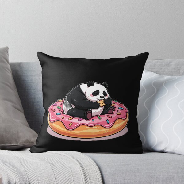 Item preview, Funny Lazy Tired Panda On Donut Meme designed and sold by ValhallaHub.