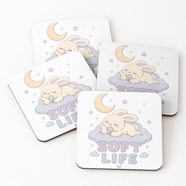 Item preview, Soft Life Bunny – Cute Sleeping Rabbit on a Cloud, Cozy Kawaii Pastel Aesthetic designed and sold by dreamz-world.