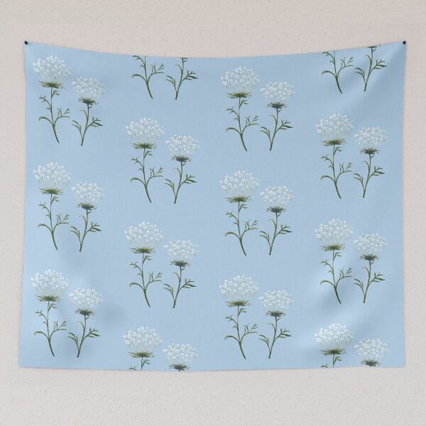 Item preview, Blue Wildflowers Botanical Watercolor Art Print designed and sold by LafinaArt.