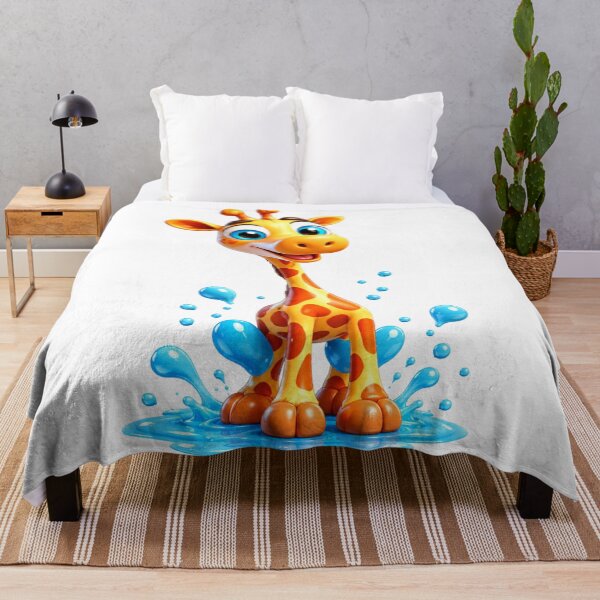 Item preview, Joyful Giraffe Splashing in Water designed and sold by Sillytoe.