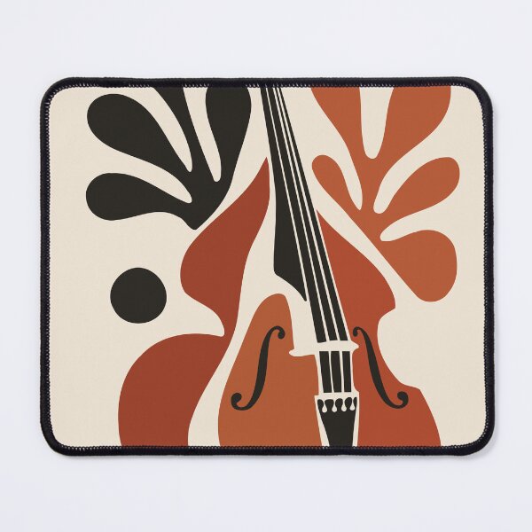 Item preview, Double Bass Art Print, Abstract Music Print, Upright Bass Art, Mid Century Modern Decor, Minimalist Instrument Print, Musician Gift designed and sold by Studio pod Burom.