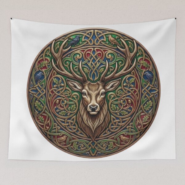 Item preview, Celtic Deer Head designed and sold by Kirrindy Designs.