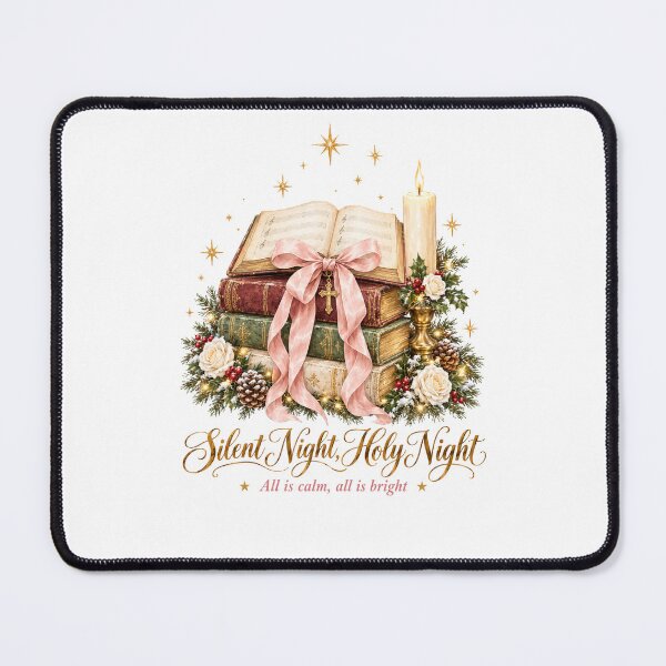 Item preview, Silent Night Holy Night Vintage Hymn Books and Candle Christmas designed and sold by Panom Suavichien.