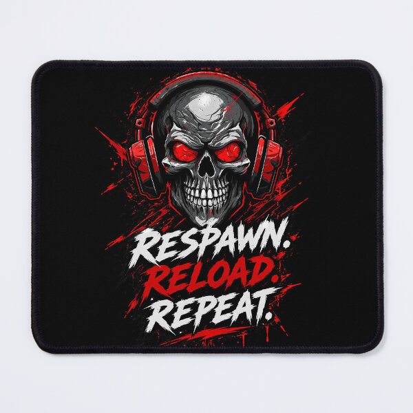 Item preview, Respawn Reload Repeat Gamer Skull Headphones Dark Esports designed and sold by VNDL Gear.
