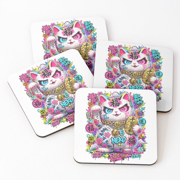 Item preview, Neon Maneki Neko – Japanese Street Graffiti 3 designed and sold by RH Design Lab.