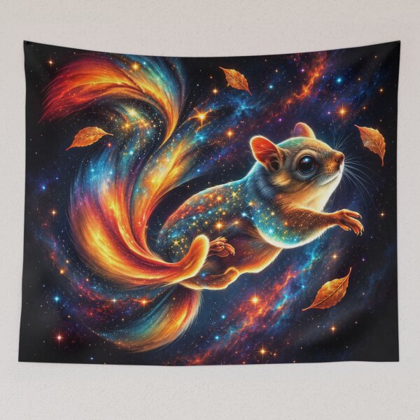 Item preview, Adventurous Cosmic Flying Squirrel Among Stars designed and sold by Sillytoe.