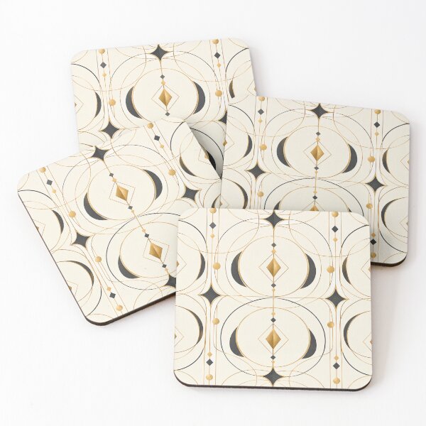 Item preview, Luxury Gold Art Deco Sacred Geometry Seamless Pattern designed and sold by Shivora Studio.