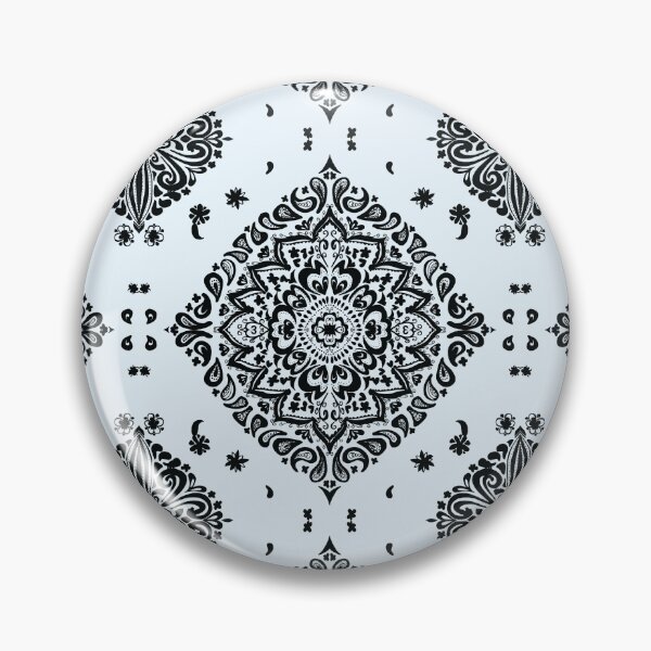 Item preview, Delicate floral pattern in black and blue designed and sold by Quiet Waters Design.