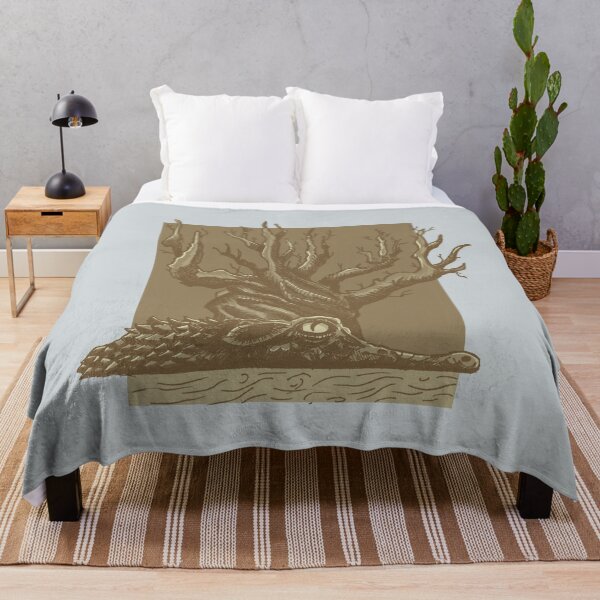 Item preview, Crocodile & Ancient Tree | Swamp Art | Wildlife Illustration designed and sold by Half Mess.