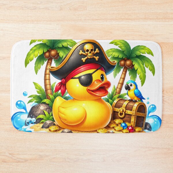 Item preview, Cheeky Pirate Rubber Duck Treasure Island designed and sold by Sillytoe.