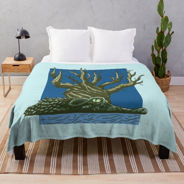 Item preview, Crocodile & Ancient Tree | Swamp Art | Wildlife Illustration designed and sold by Half Mess.