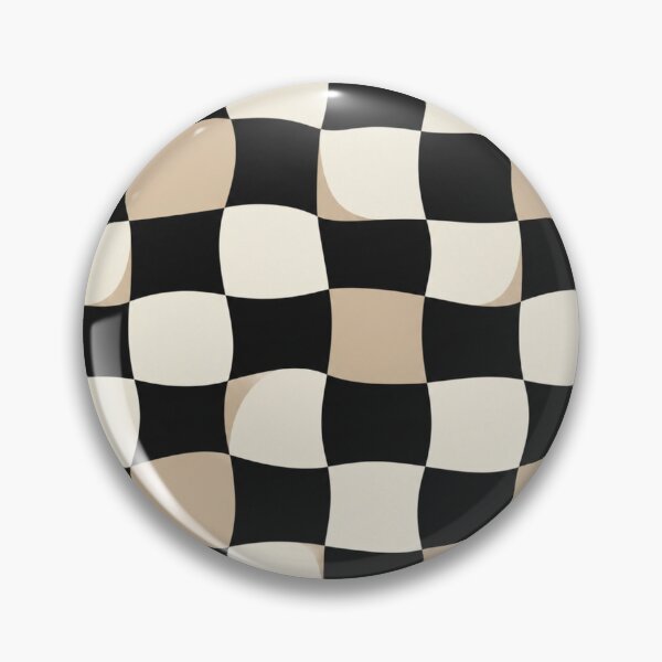 Item preview, Wavy Checkerboard Neutral Black Cream Seamless Pattern designed and sold by Shivora Studio.