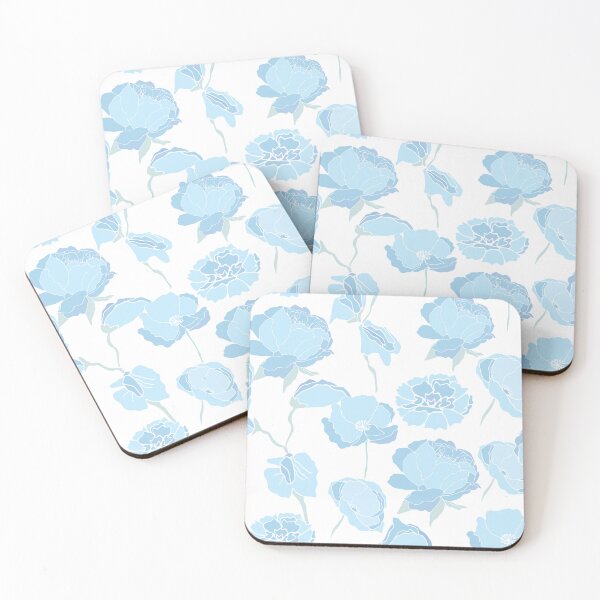 Item preview, Floral fields in blue designed and sold by Quiet Waters Design.