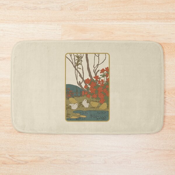Item preview, Chicks and Azaleas - Vintage Japanese Woodblock Redrawn. #2 designed and sold by EunsooLee.