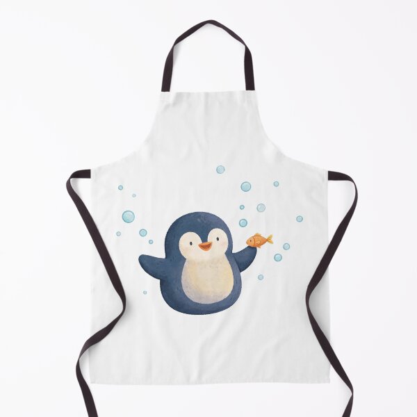 Item preview, Cute Flat Penguin with Fish and Bubbles Storybook designed and sold by FreshmanJ.