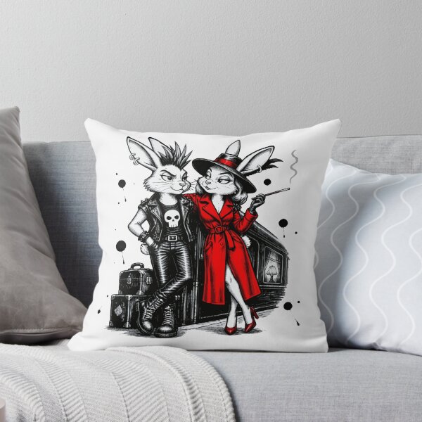 Item preview, Punk Hare Series: Noir Rabbit Duo in Red Trench designed and sold by vivendulies.