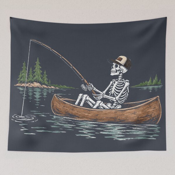 Item preview, Fishing Skeleton  designed and sold by CreepyCornerArt.