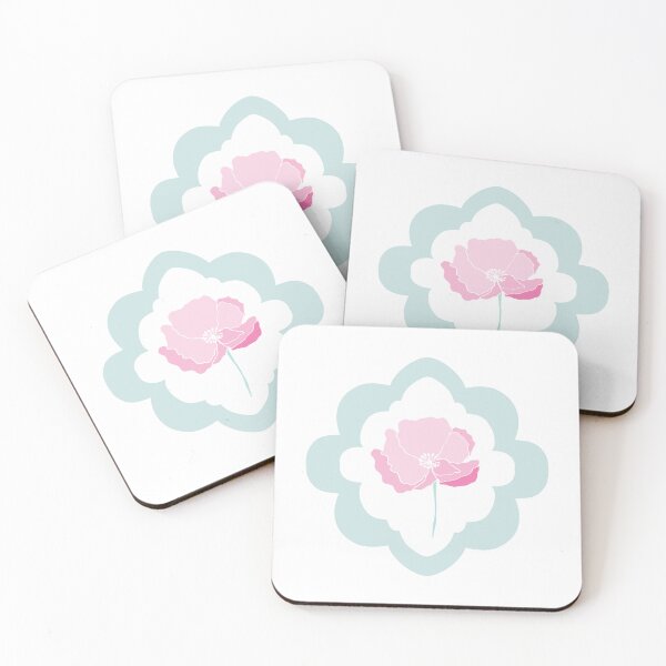 Item preview, Floral fields flower geometric in pink designed and sold by Quiet Waters Design.