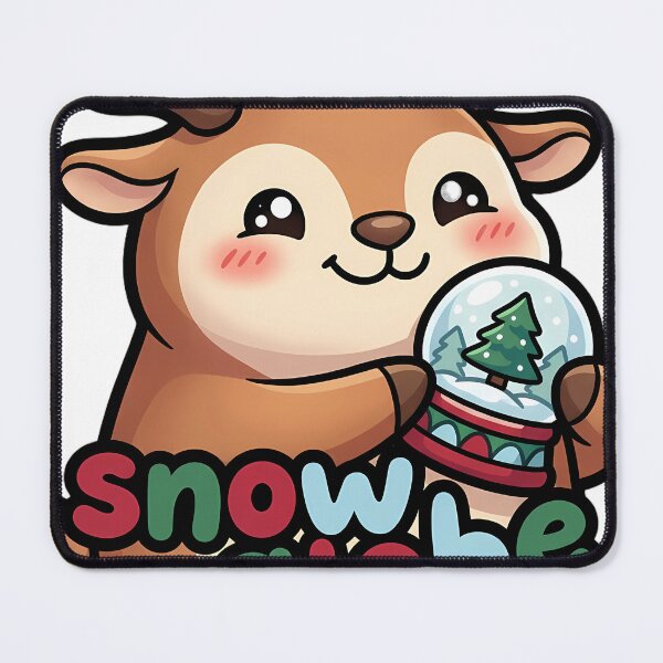 Item preview, Cute Christmas Snow Globe Reindeer Holding a Solid Snow Globe designed and sold by pumsquare.