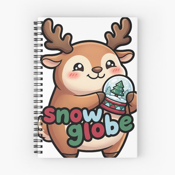 Item preview, Cute Christmas Snow Globe Reindeer Holding a Solid Snow Globe designed and sold by pumsquare.