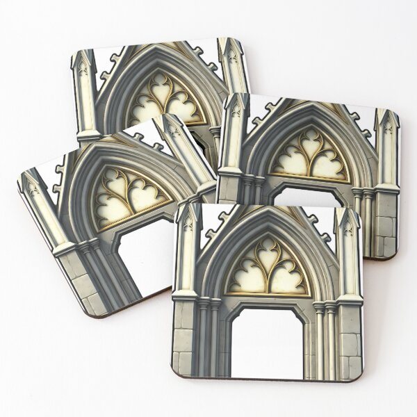 Item preview, Gothic Cathedral Portal - Carved Stone Emblem designed and sold by IllumeInk.