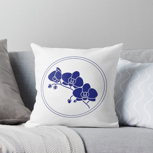 Item preview, Vintage Blue Botanical Floral Motif in Round Frame - 34 designed and sold by ivyysophia.