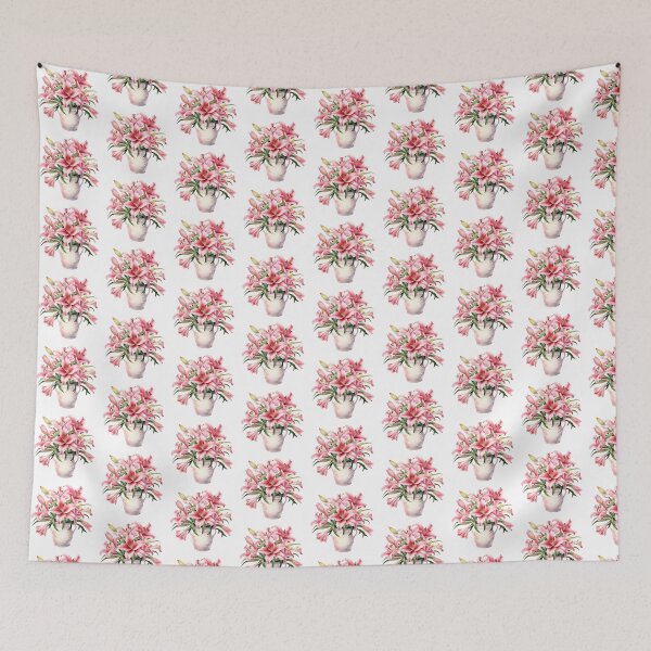 Item preview, Pink Lily Vase | Elegant Floral Aesthetic Art designed and sold by Mandayartstudio.