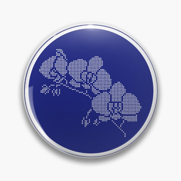 Item preview, Vintage Blue Botanical Floral Motif in Round Frame - 35 designed and sold by ivyysophia.
