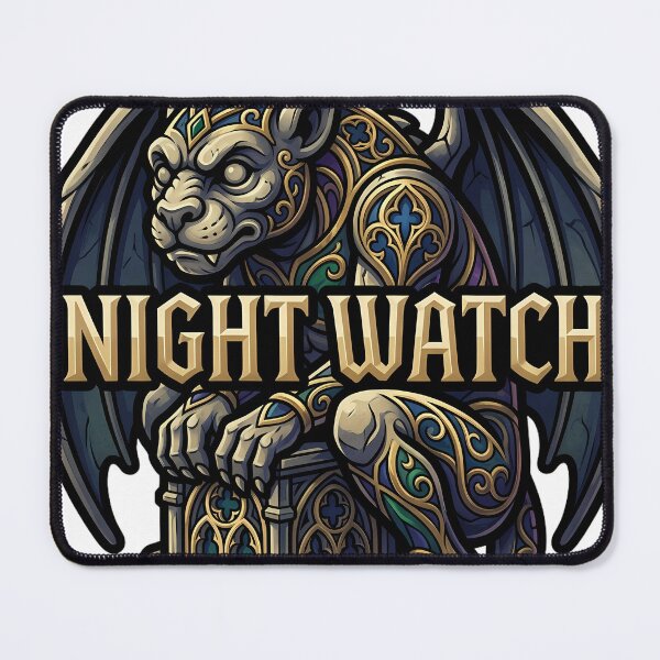 Item preview, Gothic Winged Gargoyle Night Watch - Stone Beast Emblem designed and sold by IllumeInk.