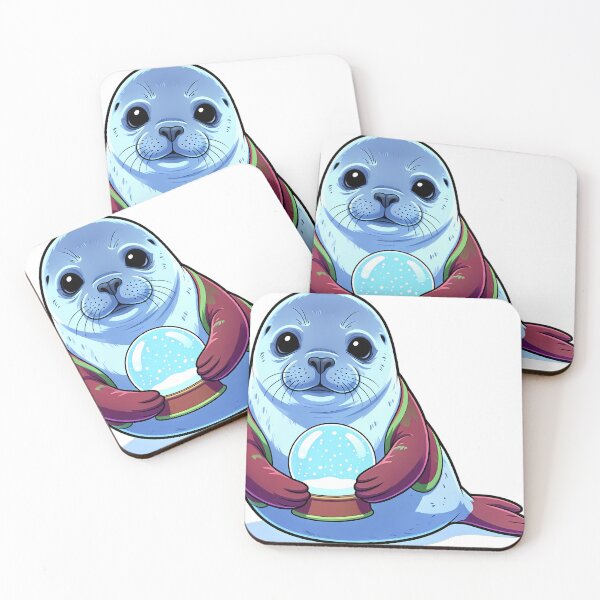 Item preview, Cute Christmas Snow Globe Harp Seal Pup with Soft Baby Fur designed and sold by pumsquare.