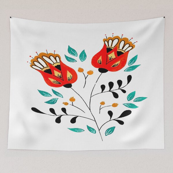 Item preview, Folk Art Tulip  designed and sold by ViaARTfactory.