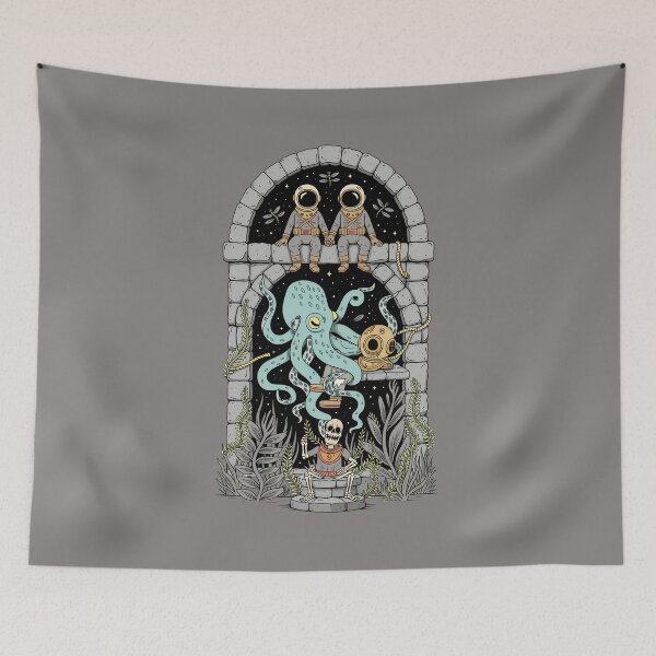 Item preview, Octopus Deep Sea Diver Encounter Vintage Art-70 designed and sold by KunigundeBlank.