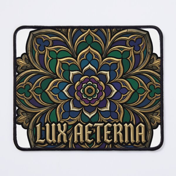Item preview, Stained Glass Rose Lux Aeterna - Gothic Glass Emblem designed and sold by IllumeInk.