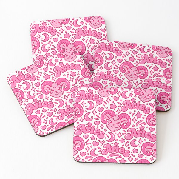 Item preview, Cute Aries Zodiac – Pink Kawaii Ram Astrology Art designed and sold by MetaModel Editions.